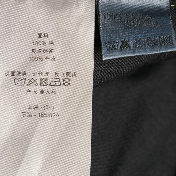 Pre Owned Dior Homme Dark Blue Washed Denim Jeans L Waist 34"