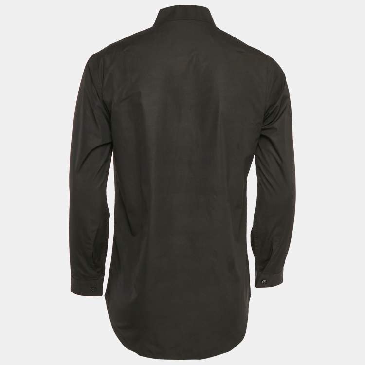 مملوكة مسبقًا Dior Homme Black Cotton Button Front Shirt L