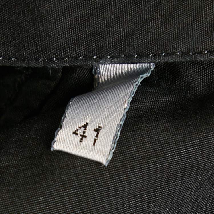 مملوكة مسبقًا Dior Homme Black Cotton Button Front Shirt L