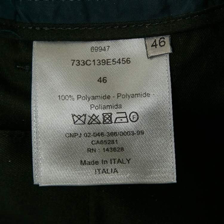 Pre Owned Dior Homme Navy Blue Nylon Zip Detail Pants S