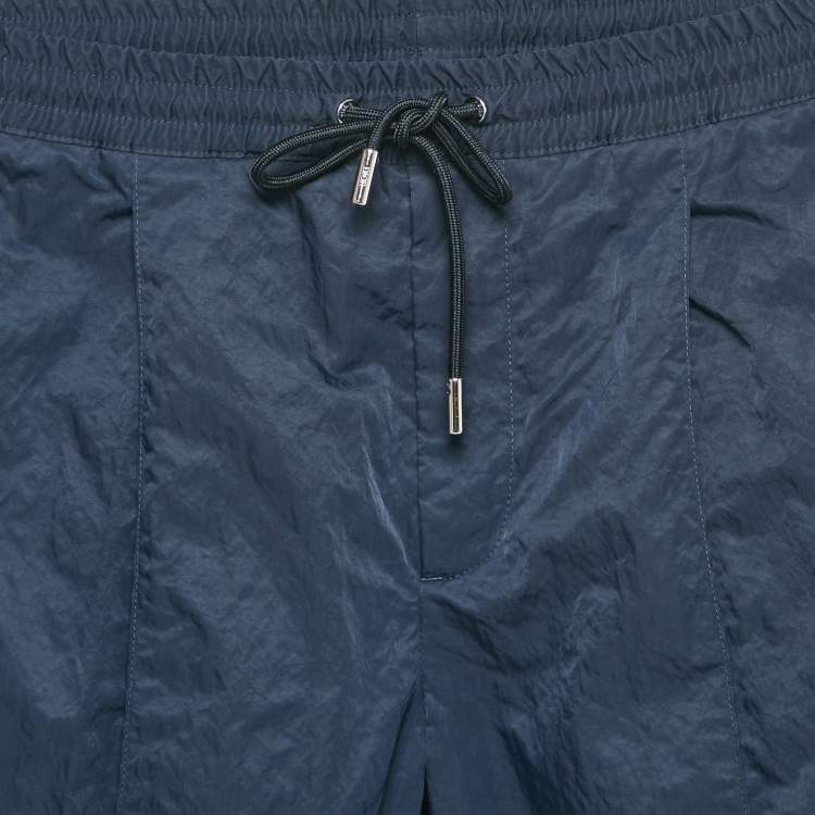 Pre Owned Dior Homme Navy Blue Nylon Zip Detail Pants S