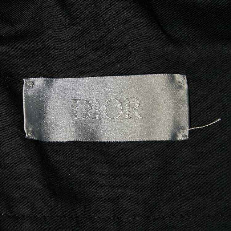 Pre Owned Dior Homme Navy Blue Nylon Zip Detail Pants S