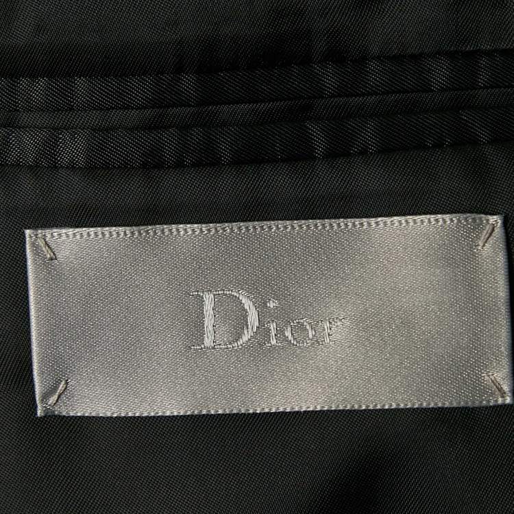 Pre Owned Dior Homme Black Wool Single Breasted Blazer M