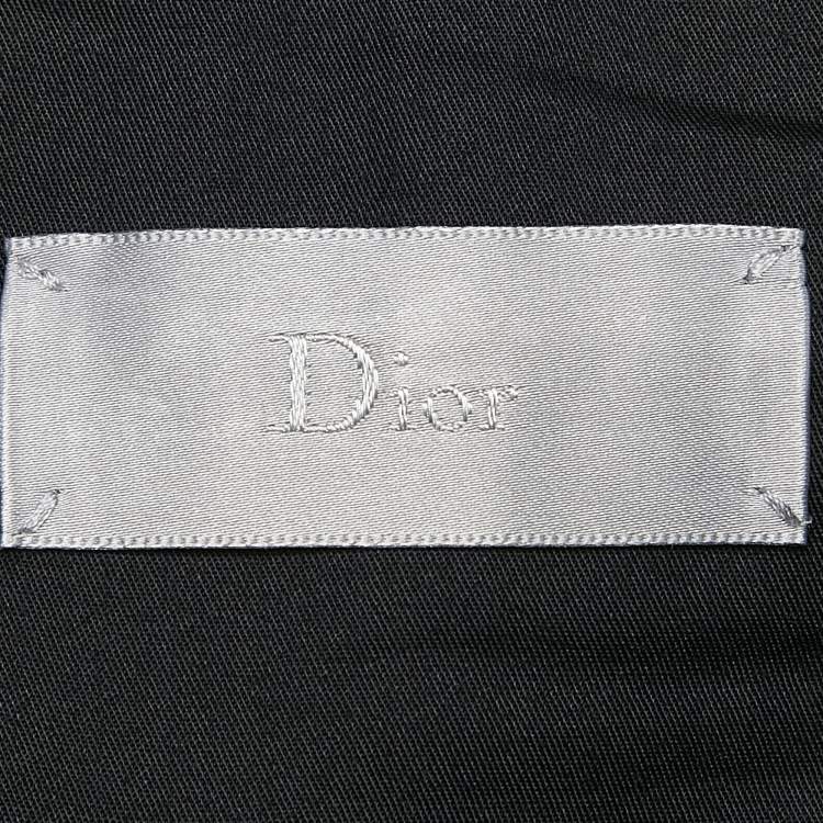 Pre Owned Dior Homme Black Wool Tape Trimmed Pants L