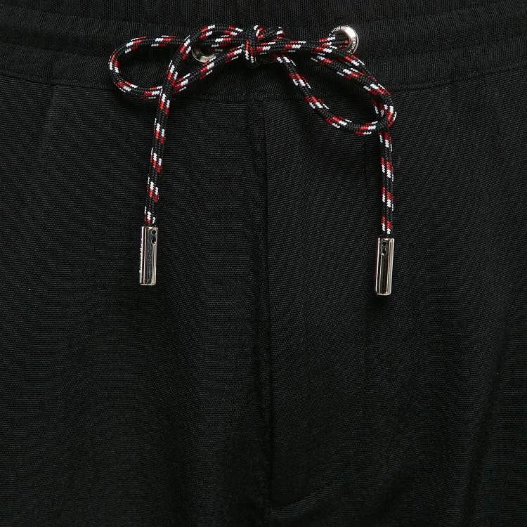 Pre Owned Dior Homme Black Wool Tape Trimmed Pants L