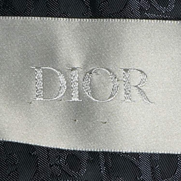 Pre Owned Dior Homme x Air Jordan Capsule Navy Blue Logo Embroidery Spliced Baseball Jacket M