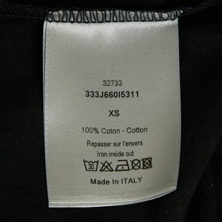 Pre Owned Dior Homme Blue Abstract Print Jersey Crewneck T-Shirt XS
