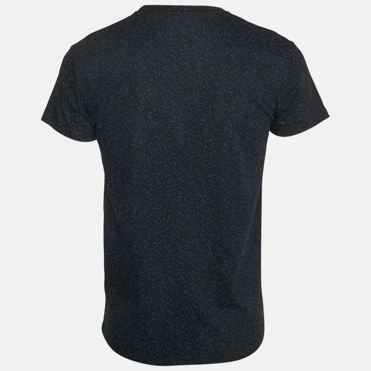 Pre Owned Dior Homme Blue Abstract Print Jersey Crewneck T-Shirt XS