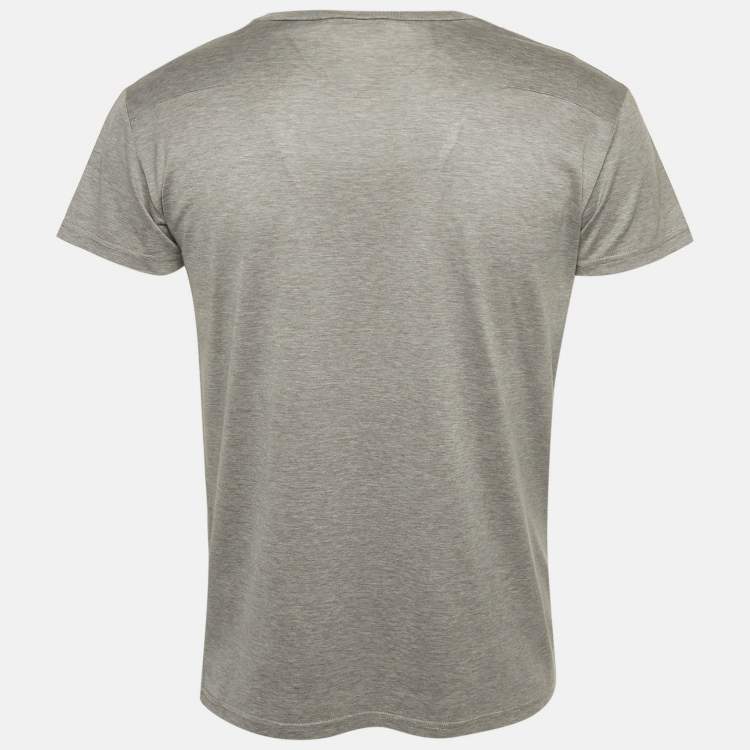 Pre Owned Dior Homme Grey 1947 Print Jersey Crewneck T-Shirt XS