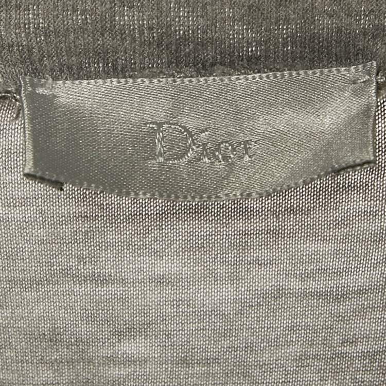 Pre Owned Dior Homme Grey 1947 Print Jersey Crewneck T-Shirt XS