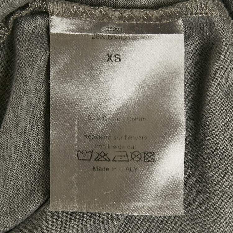 Pre Owned Dior Homme Grey 1947 Print Jersey Crewneck T-Shirt XS