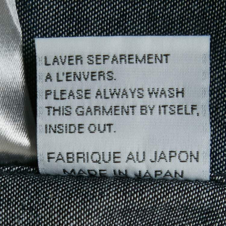 Pre Owned Dior Homme Navy Blue Denim Long Sleeve Shirt L