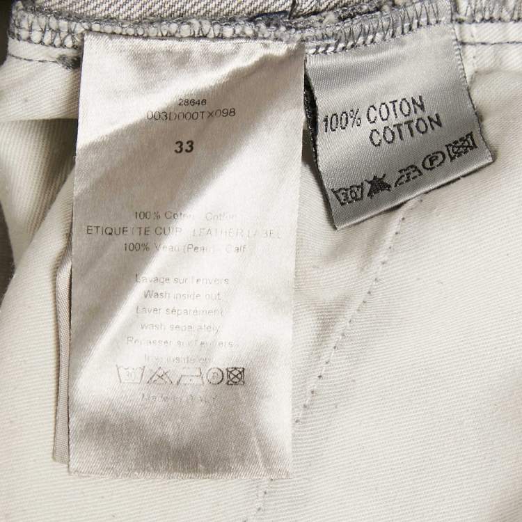Pre Owned Dior Homme Grey Denim Jeans M Waist 33"
