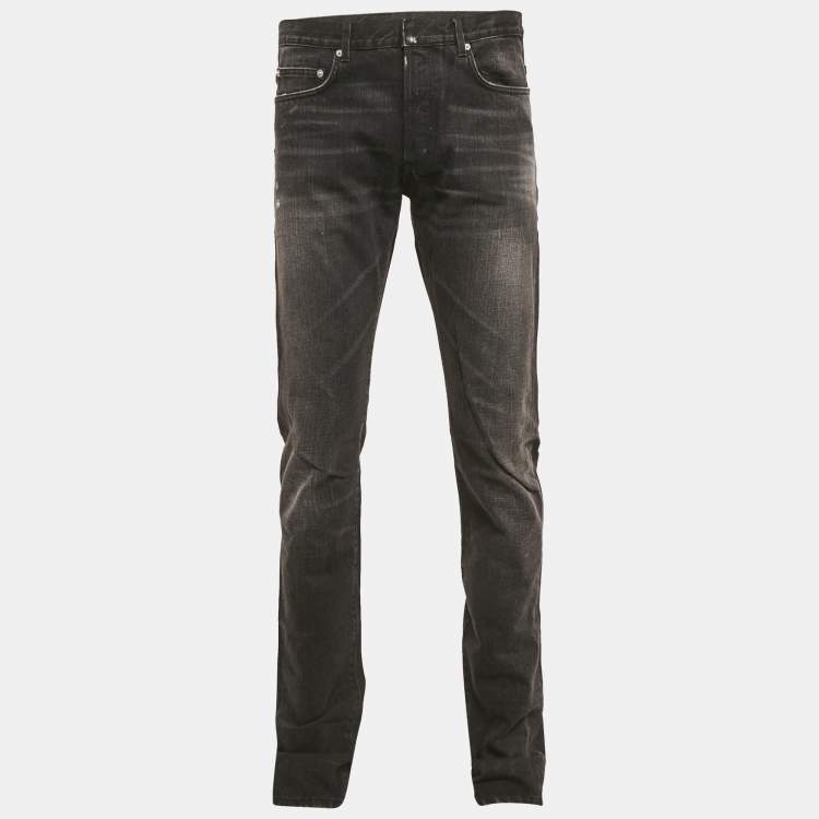 Pre Owned Dior Homme Distressed Denim Jeans M Waist 33"