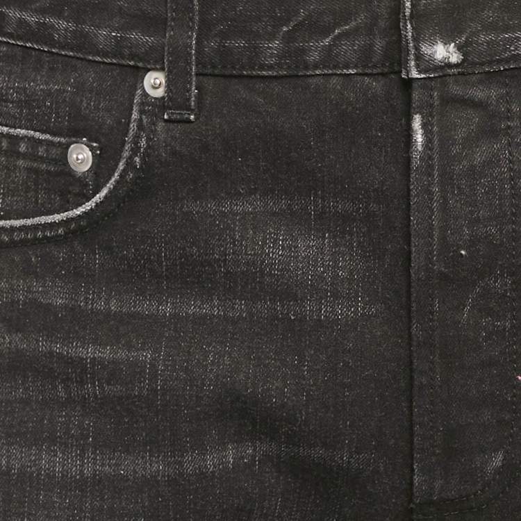 Pre Owned Dior Homme Distressed Denim Jeans M Waist 33"