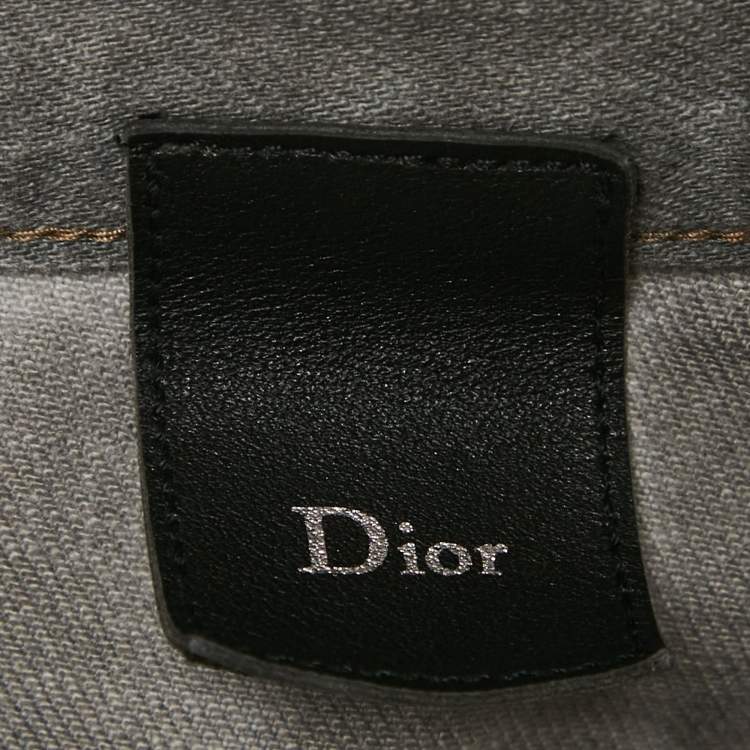 Pre Owned Dior Homme Grey Denim Regular Fit Jeans L Waist 33"