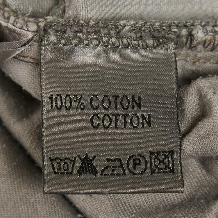 Pre Owned Dior Homme Grey Denim Regular Fit Jeans L Waist 33"