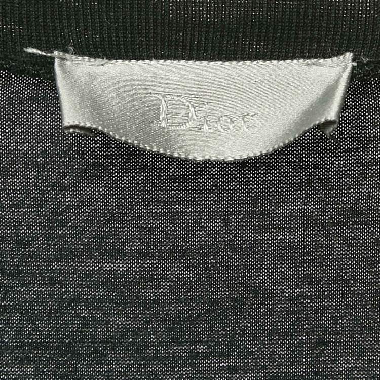 Pre Owned Dior Homme Black Printed Jersey Crewneck T-Shirt S