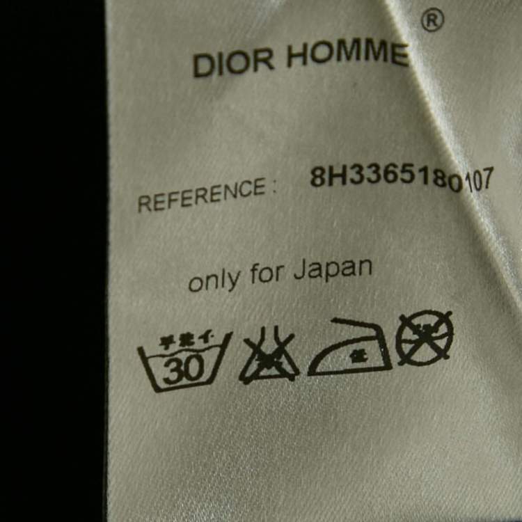 Pre Owned Dior Homme Black Printed Jersey Crewneck T-Shirt S