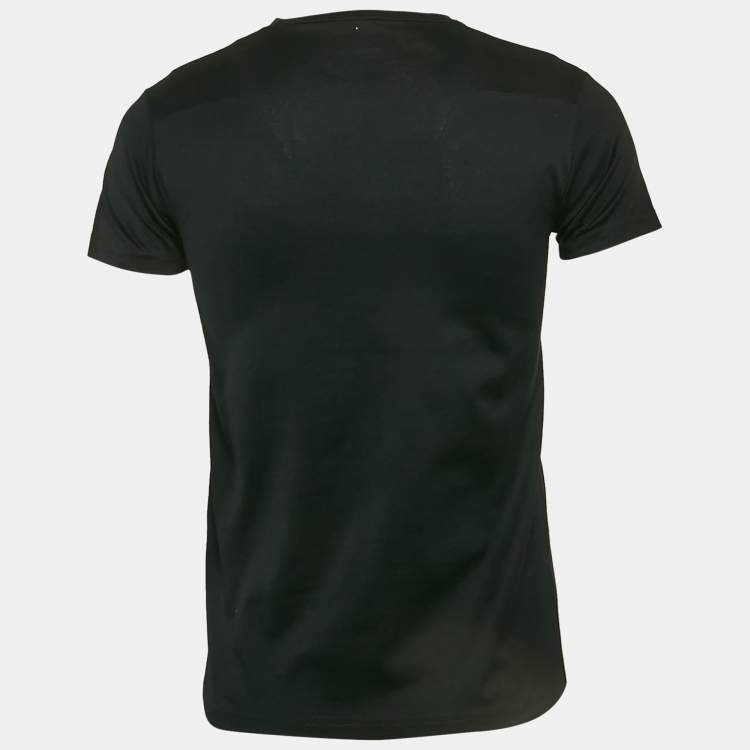 Pre Owned Dior Homme Black Printed Jersey Crewneck T-Shirt S