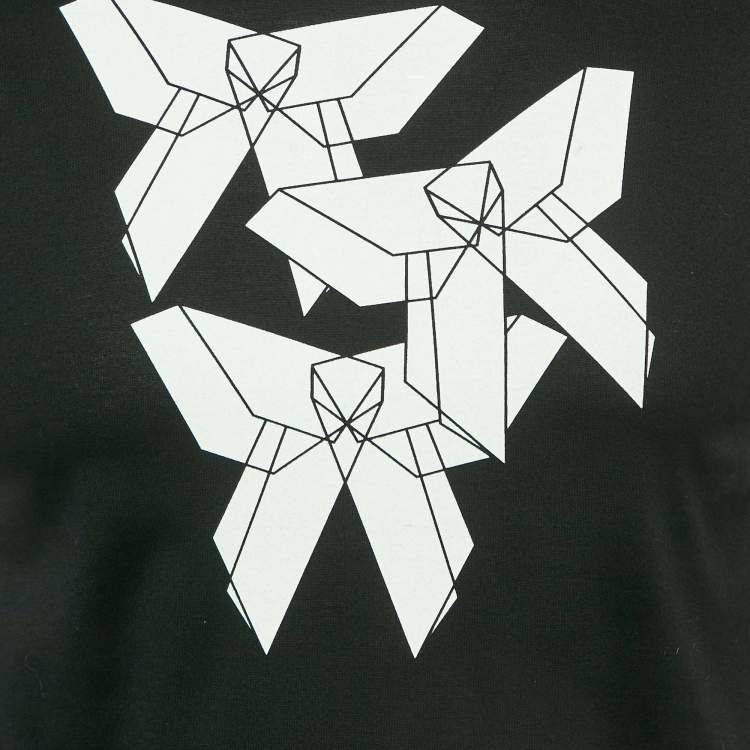Pre Owned Dior Homme Black Printed Jersey Crewneck T-Shirt S