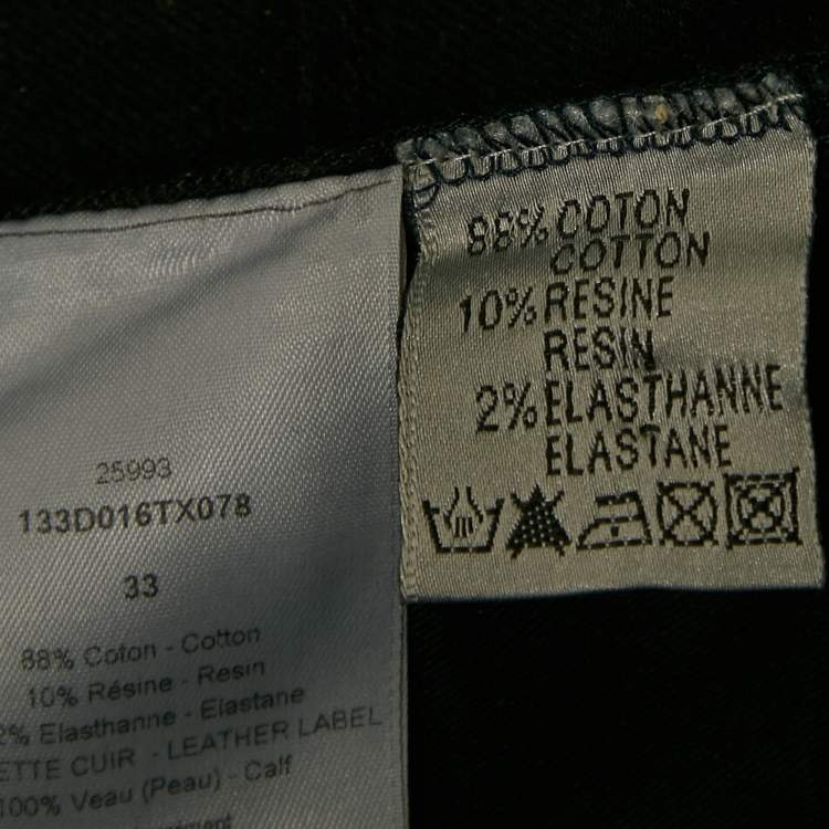 Pre Owned Dior Homme Black Denim Regular Fit Jeans L Waist 33"