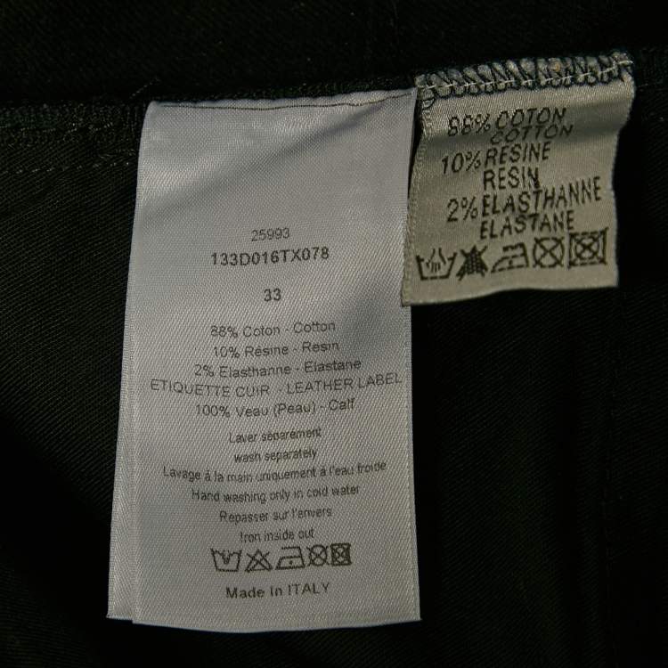 Pre Owned Dior Homme Black Denim Regular Fit Jeans L Waist 33"