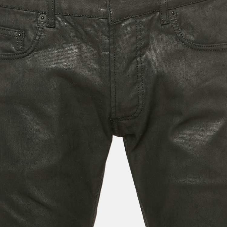 Pre Owned Dior Homme Black Denim Regular Fit Jeans L Waist 33"