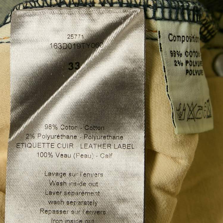 Pre Owned Dior Home Blue Faded Denim Jeans L Waist 33"