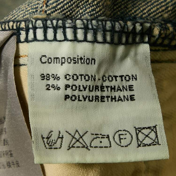 Pre Owned Dior Home Blue Faded Denim Jeans L Waist 33"