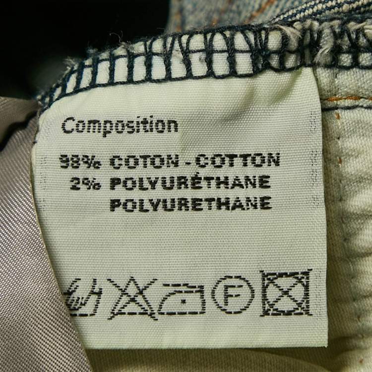 Pre Owned Dior Homme Blue Faded Denim Regular Fit Jeans L Waist 33"