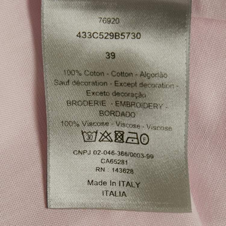 Pre Owned Dior Homme Pink Cotton Button Front Shirt M