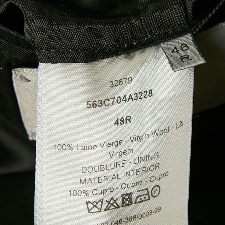 Pre Owned Dior Homme Navy Blue Wool Single Breasted Blazer M