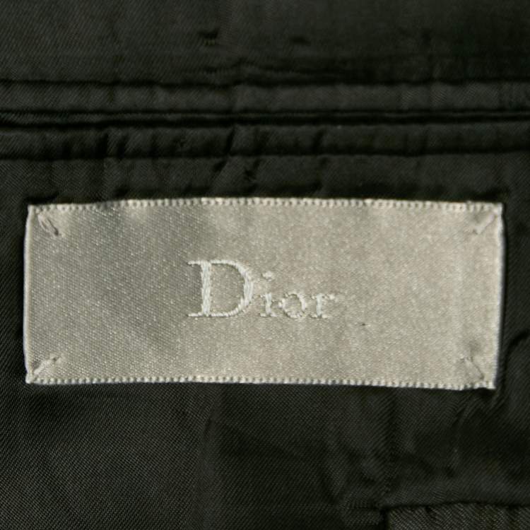 Pre Owned Dior Homme Navy Blue Wool Single Breasted Blazer M