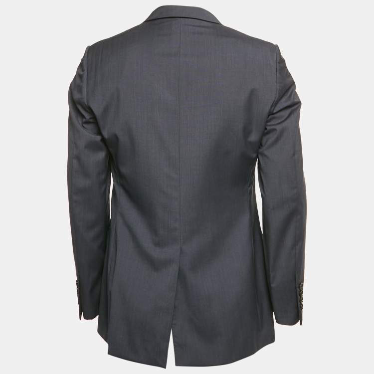 Pre Owned Dior Homme Navy Blue Wool Single Breasted Blazer M