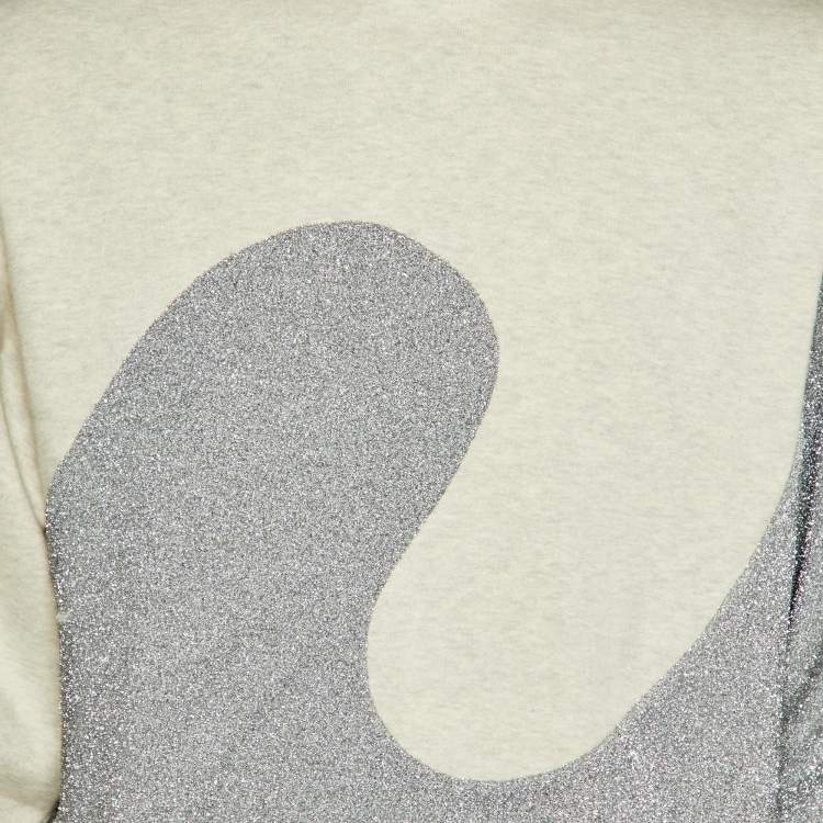Pre Owned Dior Homme x ERL Metallic Cotton Hooded Sweatshirt S