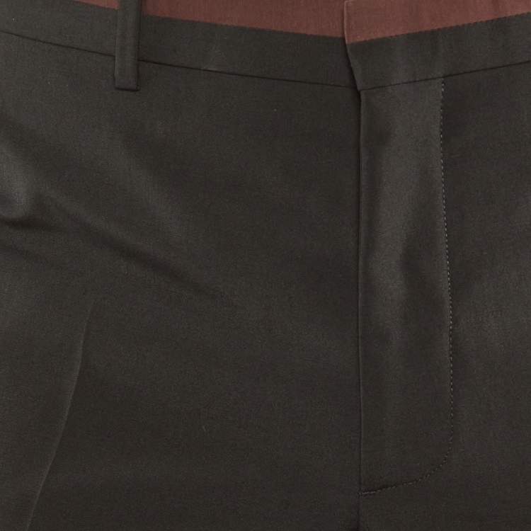 Pre Owned Dior Homme Black Wool & Mohar Tailored Pants M
