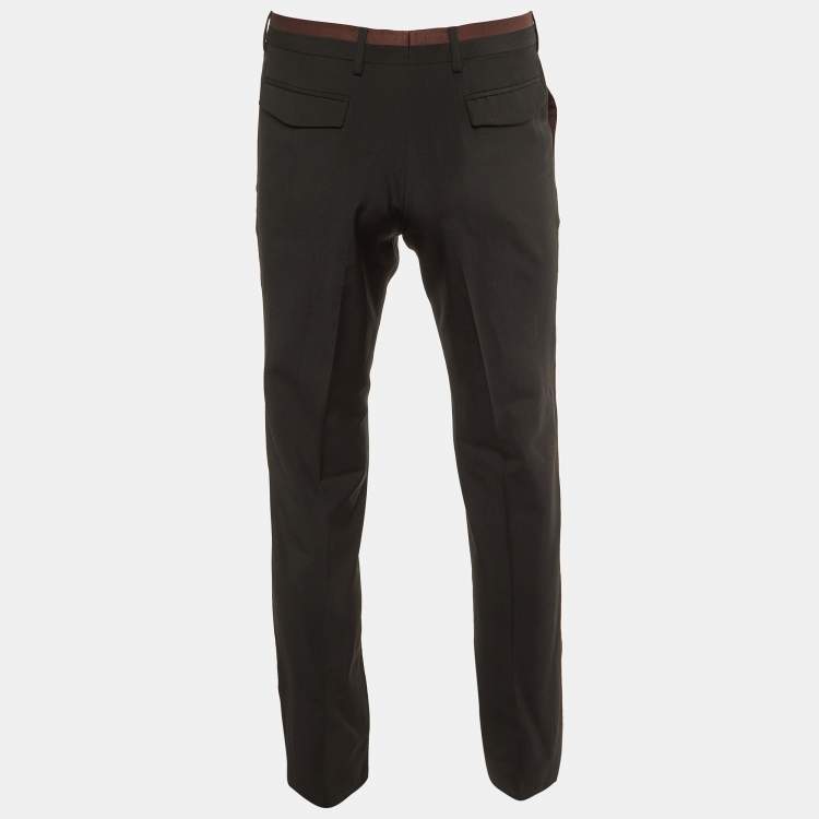 Pre Owned Dior Homme Black Wool & Mohar Tailored Pants M