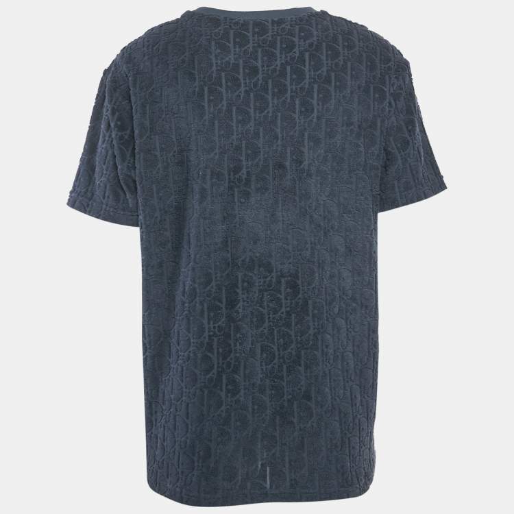 Pre Owned Dior  Homme Oblique Terry Crewneck T-Shirt M