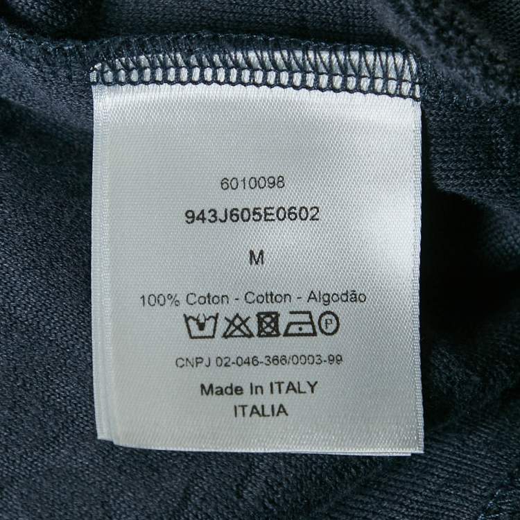 Pre Owned Dior  Homme Oblique Terry Crewneck T-Shirt M