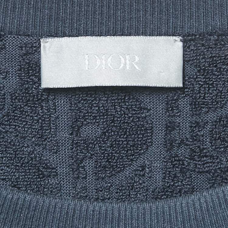 Pre Owned Dior  Homme Oblique Terry Crewneck T-Shirt M