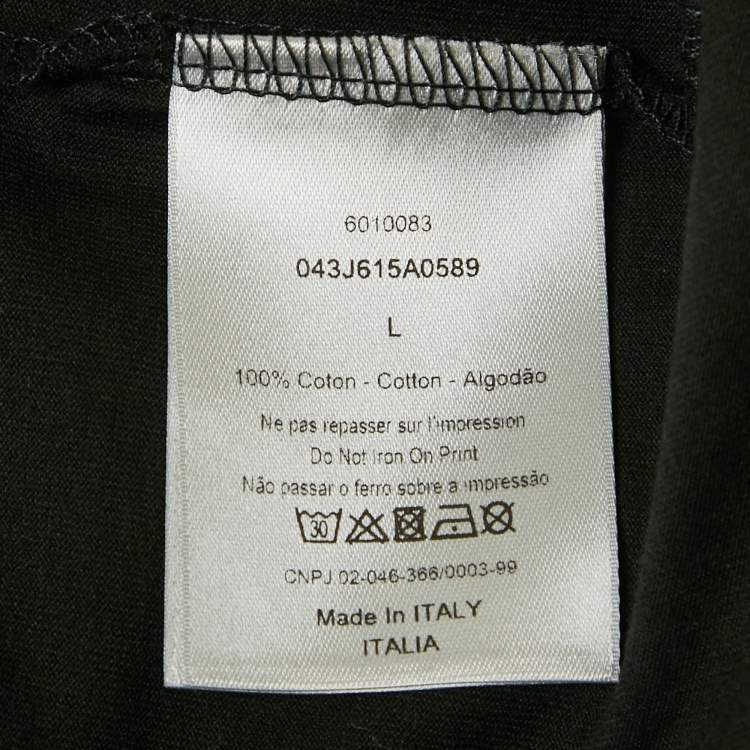 Pre Owned Dior Homme Printed Jersey T-Shirt L