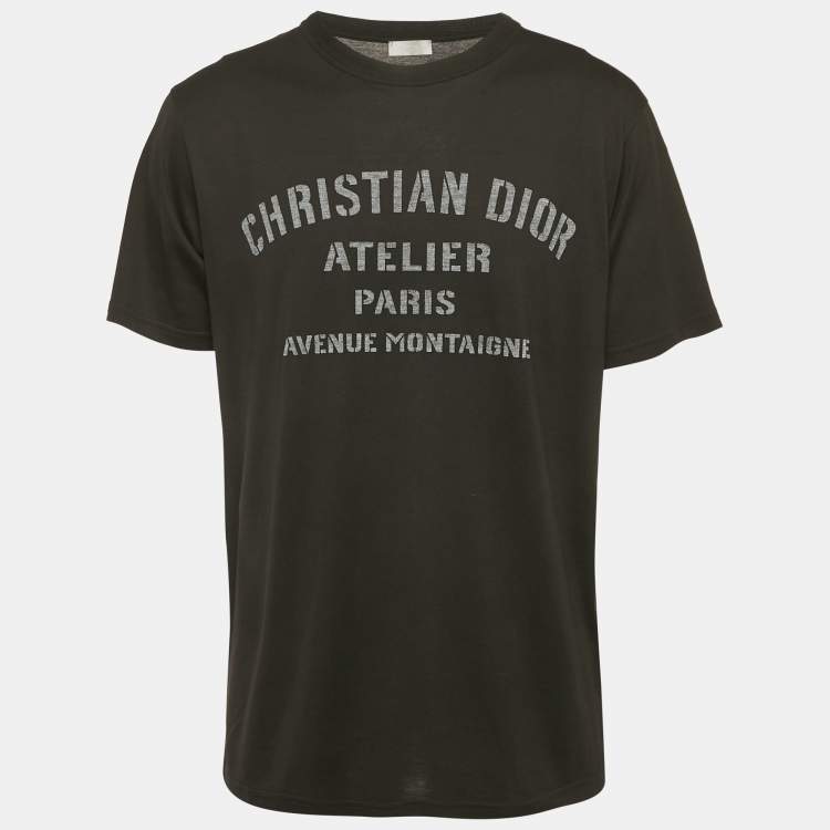 Pre Owned Dior Homme Printed Jersey T-Shirt L