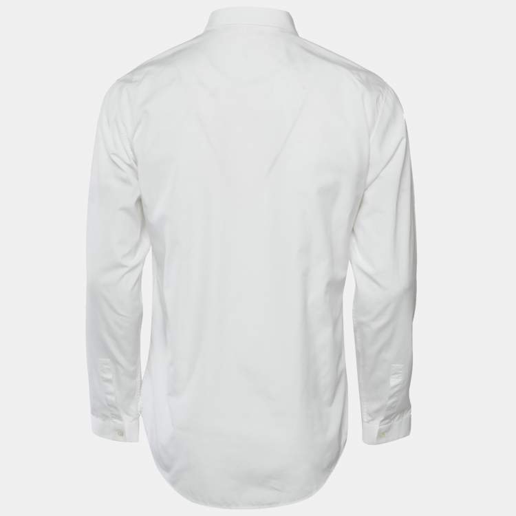 Pre Owned Dior Homme White Cotton Long Sleeve Shirt M