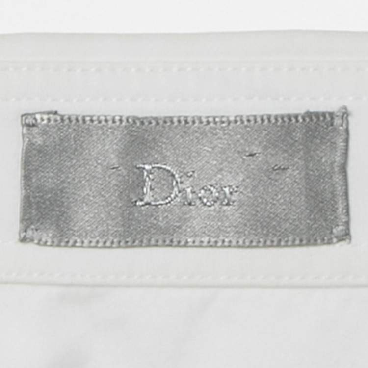 Pre Owned Dior Homme White Cotton Long Sleeve Shirt M
