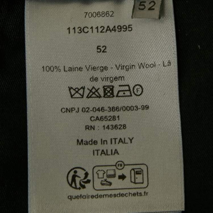 Pre Owned Dior Homme Grey Prints Of Wales Wool Drawstring Jogger Pants
