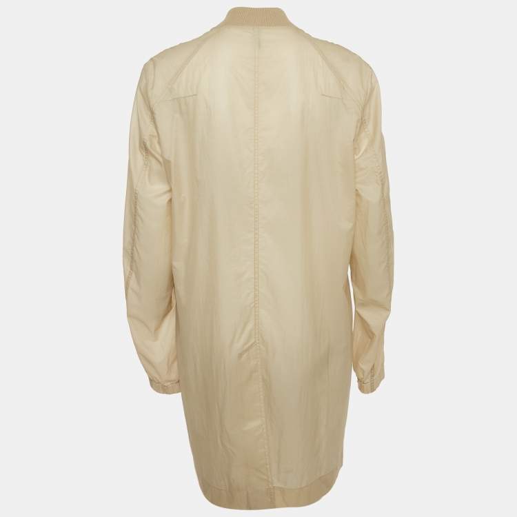 Pre Owned Dior Homme Cream Nylon Semi Sheer Short Coat M