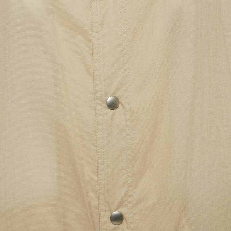 Pre Owned Dior Homme Cream Nylon Semi Sheer Short Coat M