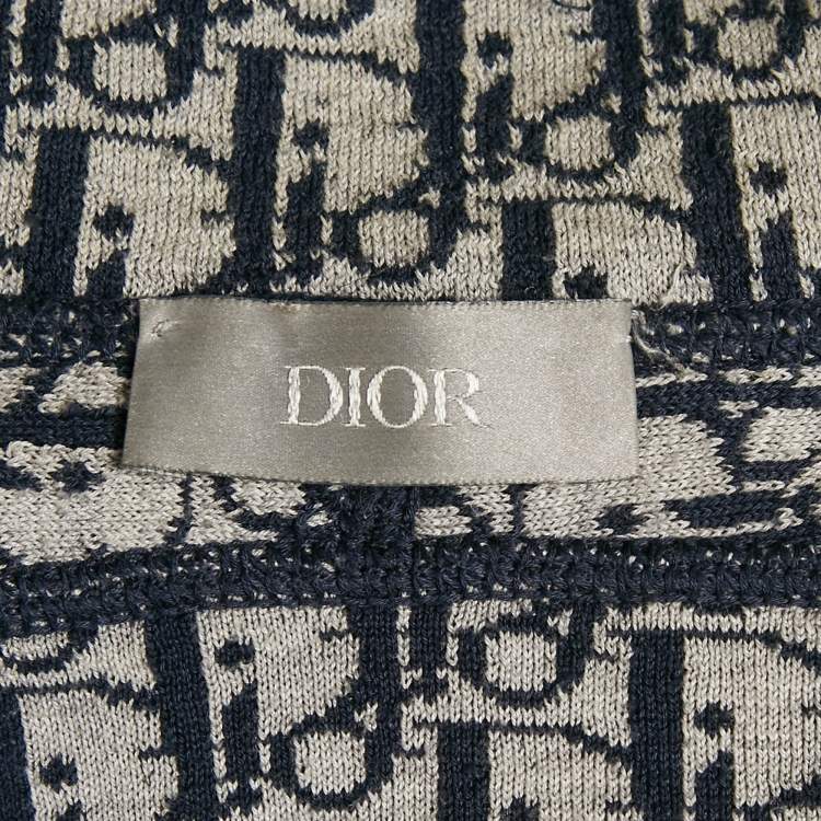 Pre Owned Dior Homme Navy Blue Dior Icons Cotton Hooded Track Jacket M