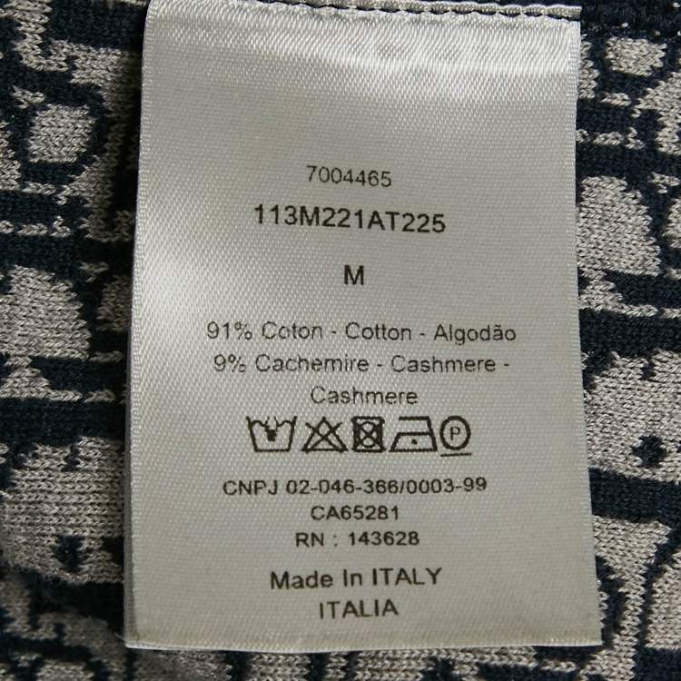 Pre Owned Dior Homme Navy Blue Dior Icons Cotton Hooded Track Jacket M